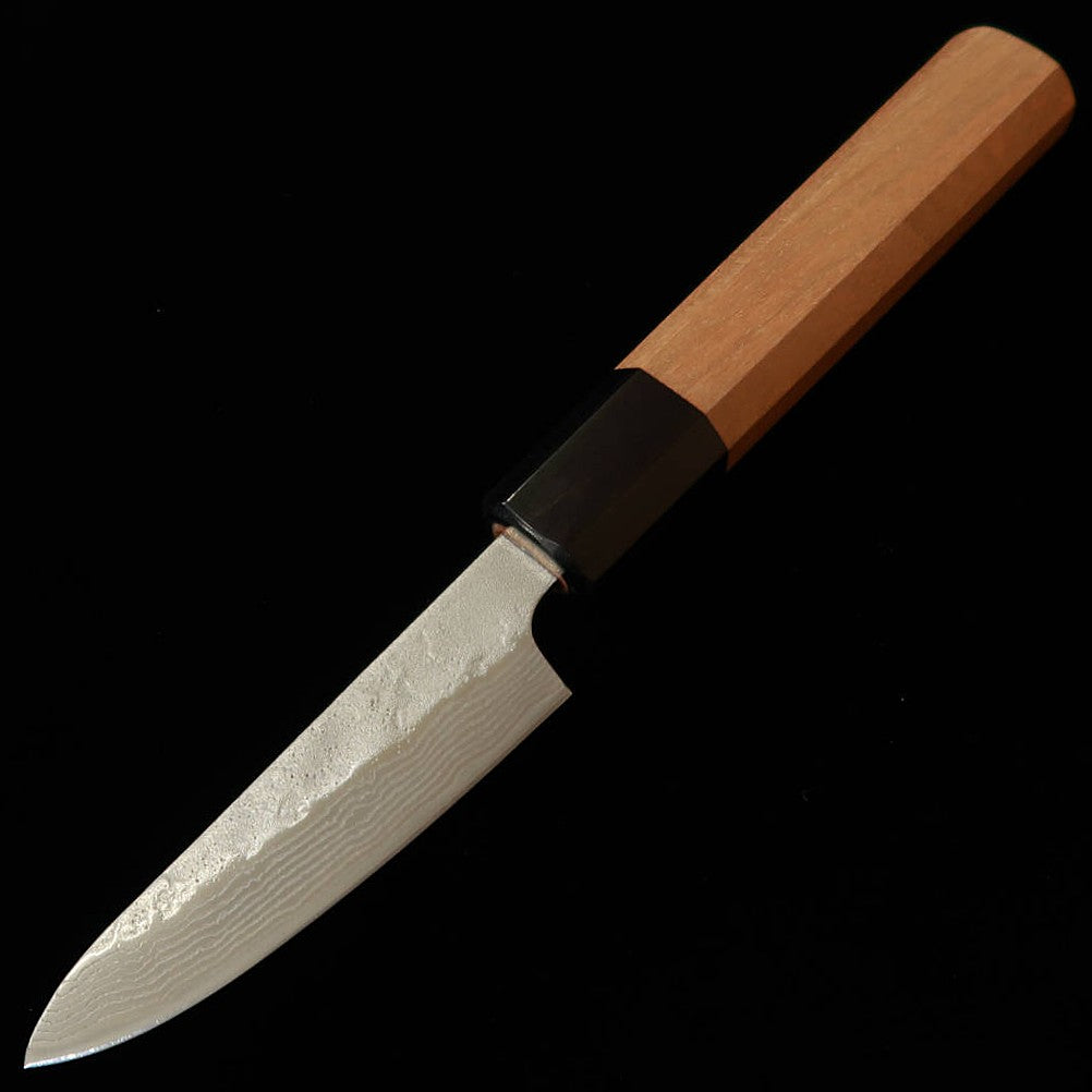 MIURA Petty, 440C Matte Damascus, Sakura Wood Octagonal Handle (80mm)