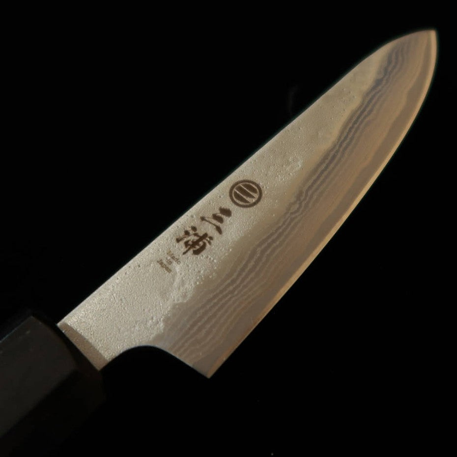 MIURA Petty, 440C Matte Damascus, Sakura Wood Octagonal Handle (80mm)