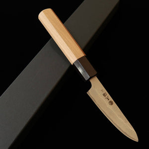 MIURA Petty, 440C Matte Damascus, Sakura Wood Octagonal Handle (80mm)