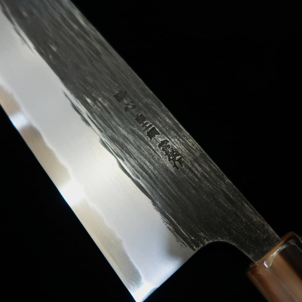 SUISIN Togashi Kenji's Black Forged Shirogami No.2 Nakiri with an Octagonal Magnolia Handle (165mm)