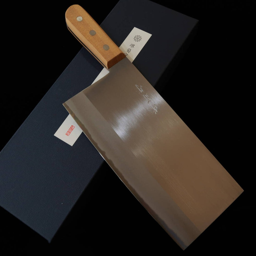 SAKAI KIKUMORI Shirogami No.2 Faca Chuka Média (220mm)