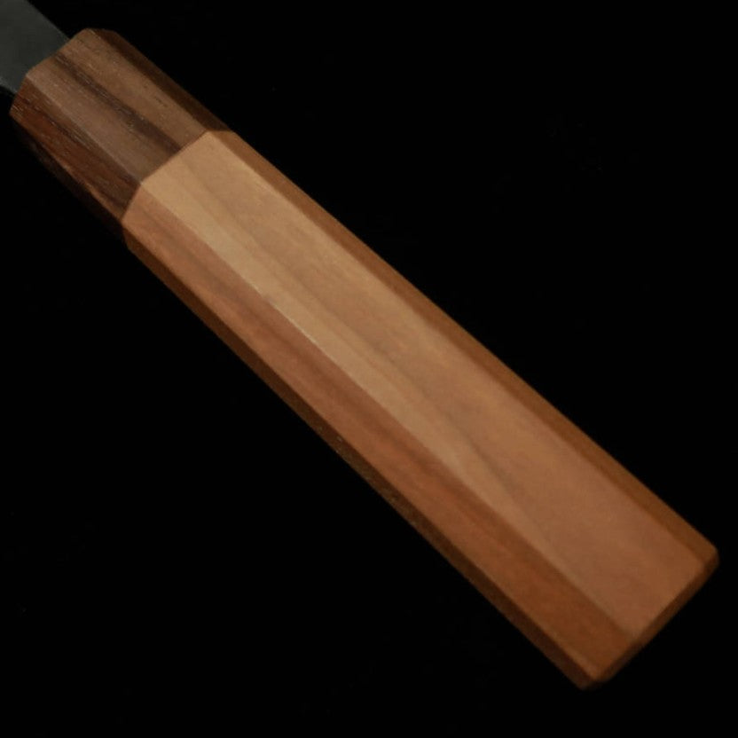 Kamo Hamono Nakiri Aogami finition noire Damas, manche octogonal en cerisier (165 mm)