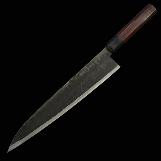 TAKEDA Cutelaria, forja artesanal de Bitchu, lâmina Sasano, aço Hitachi Aogami Super (240mm)