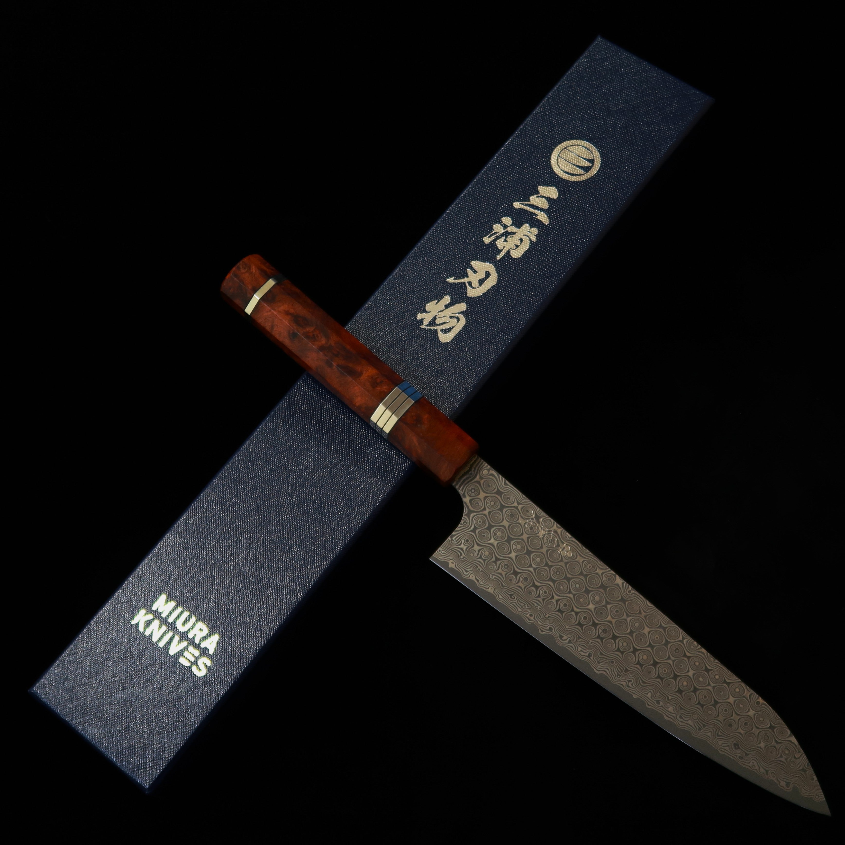 二唐刃物鍛錬所NIGARA 暗紋 牛刀 SG2 ダマスカス スタビライズウッド