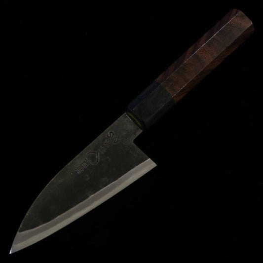 TAKEDA Hamono – Couteau Ko-Deba forgé à la main à Bitchū – Acier Hitachi Aogami Super (90–110 mm)