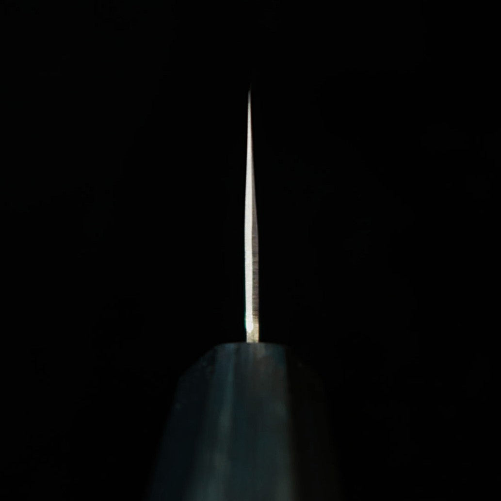 三浦MIURA 三徳 VG10 鎚目ダマスカス 花霞 藍柄（165mm）