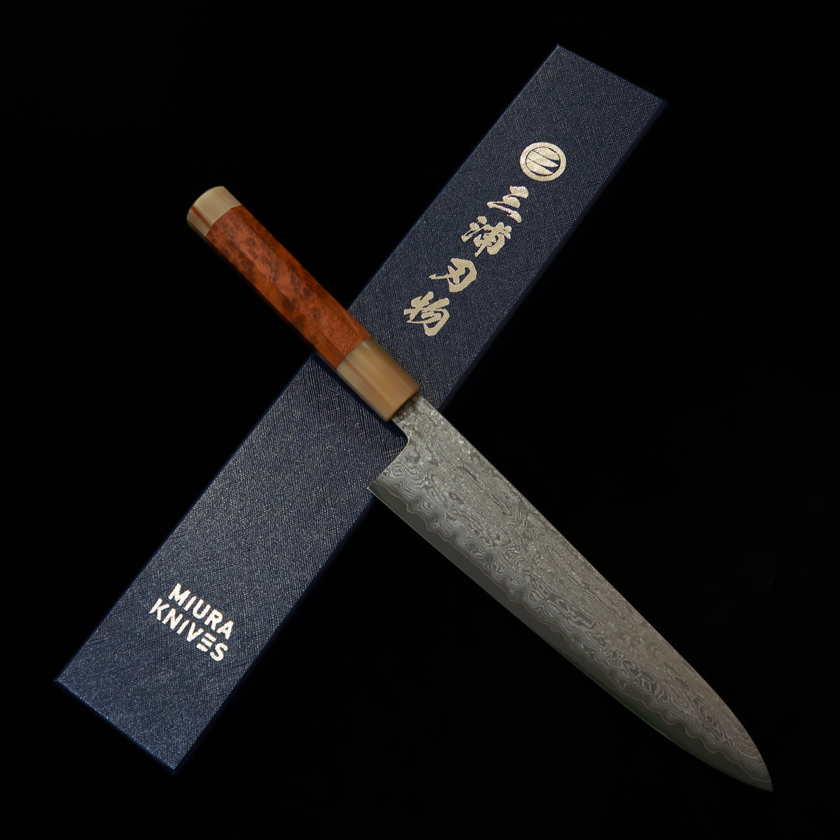 MIURA OBIDAMA Gyuto Silver 3 Damascus Bubinga Wood Handle (240mm)