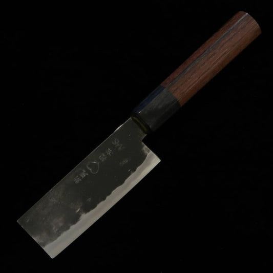 Takeda Cutlery TAKEDA Bitchu forgé main Nakiri (petit) Acier Hitachi Aogami Super (90-100 mm)