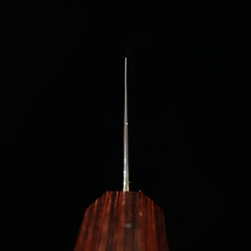 三浦MIURA 三徳 渦波 ニッケルダマスカス 欅八角柄（165mm）