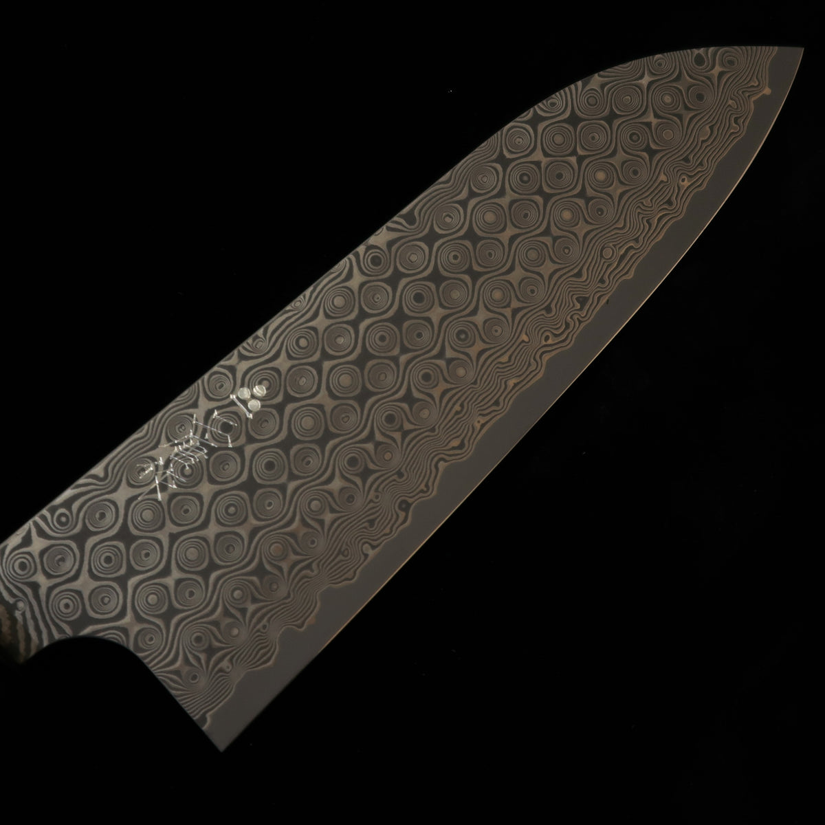 二唐刃物鍛錬所NIGARA 暗紋 三徳 SG2 ダマスカス カーボンファイバーハンドル（165mm）