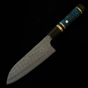 NIGARA Anmon Santoku SG2 Damascus Stabilized Wood Handle (165mm)