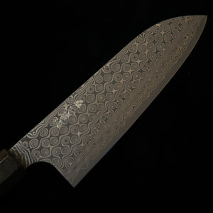 NIGARA Anmon Santoku SG2 Damascus Stabilized Wood Handle (165mm)