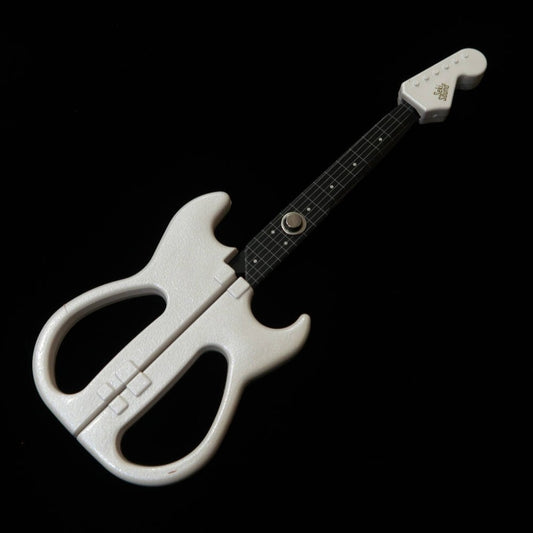 NIKKEN Cuchillería Nikken, tijeras de guitarra con soporte, blanco perla