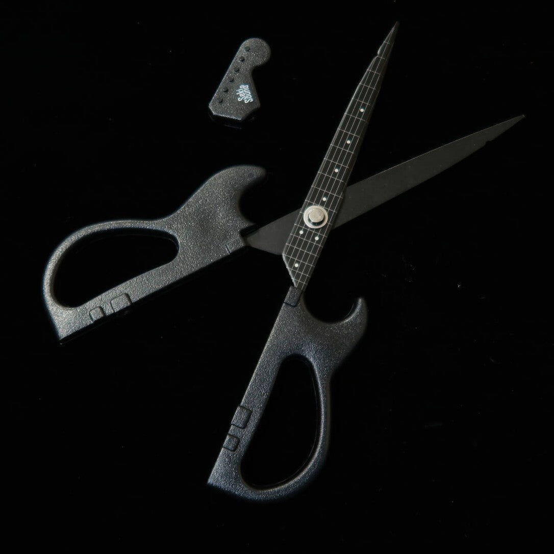 NIKKEN Cutlerie – Ciseaux guitare avec support, noir