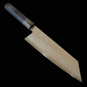 HADO 刃道 Shiosai VG10 martilleado, mango de laminado negro, Bunka (180 mm)