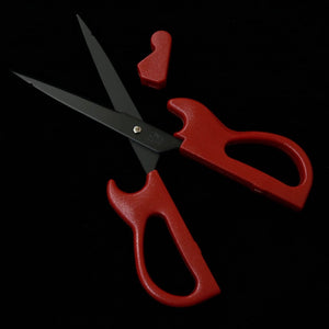 Nikken Cutlery Guitar Scissors with Stand, Red