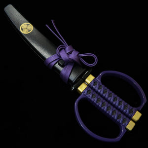Nikken Hamono Ciseaux katana japonais avec support Tokugawa Ieyasu