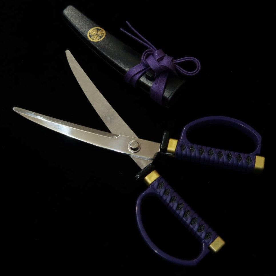 Nikken Hamono Ciseaux katana japonais avec support Tokugawa Ieyasu