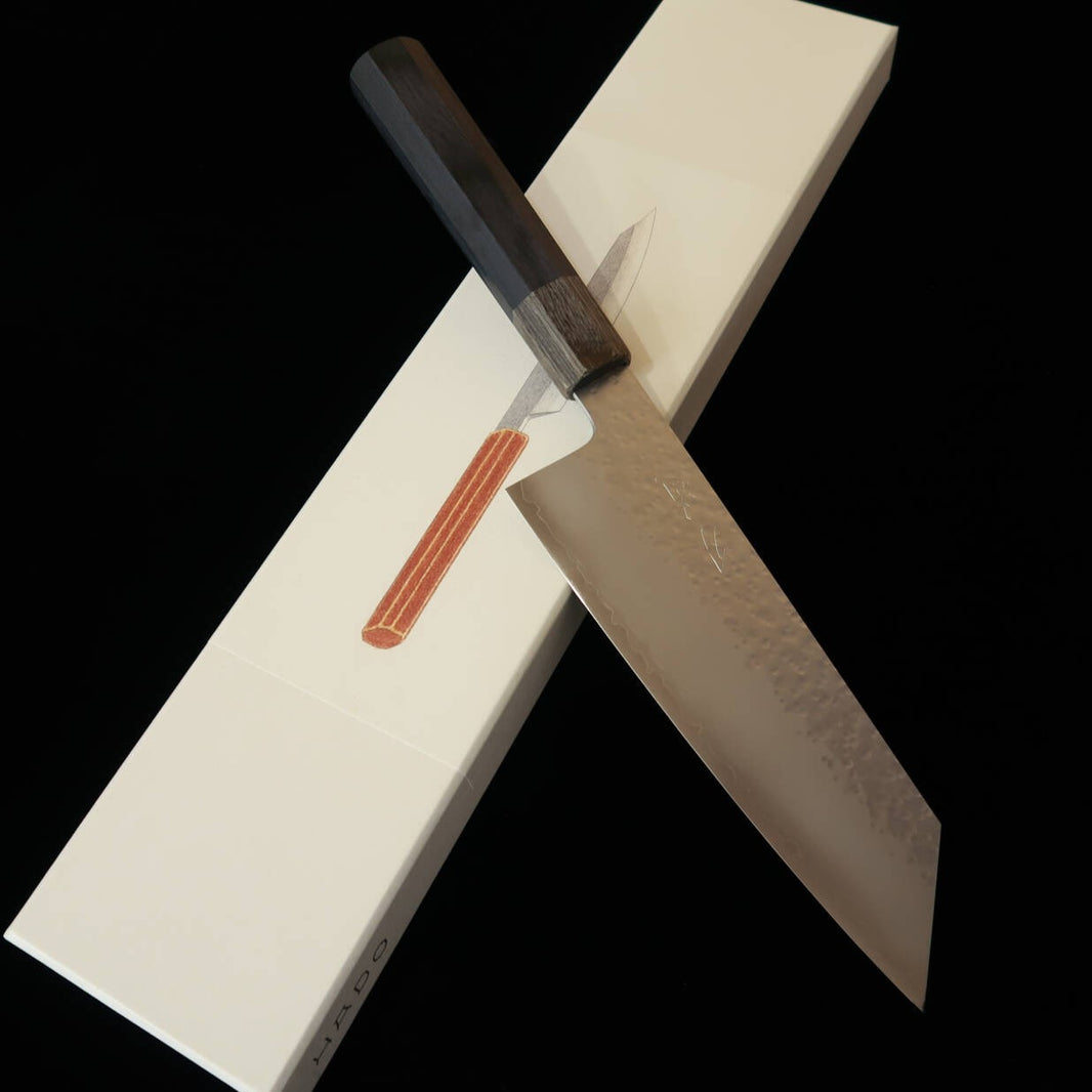 HADO HADO Shiosai VG10 Martelado Cabo de laminado preto Bunka (180 mm)