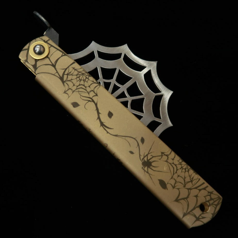 永尾かね駒製作所KANEKOMA 肥後守  Aranea 蜘蛛 青紙割込 （120mm）