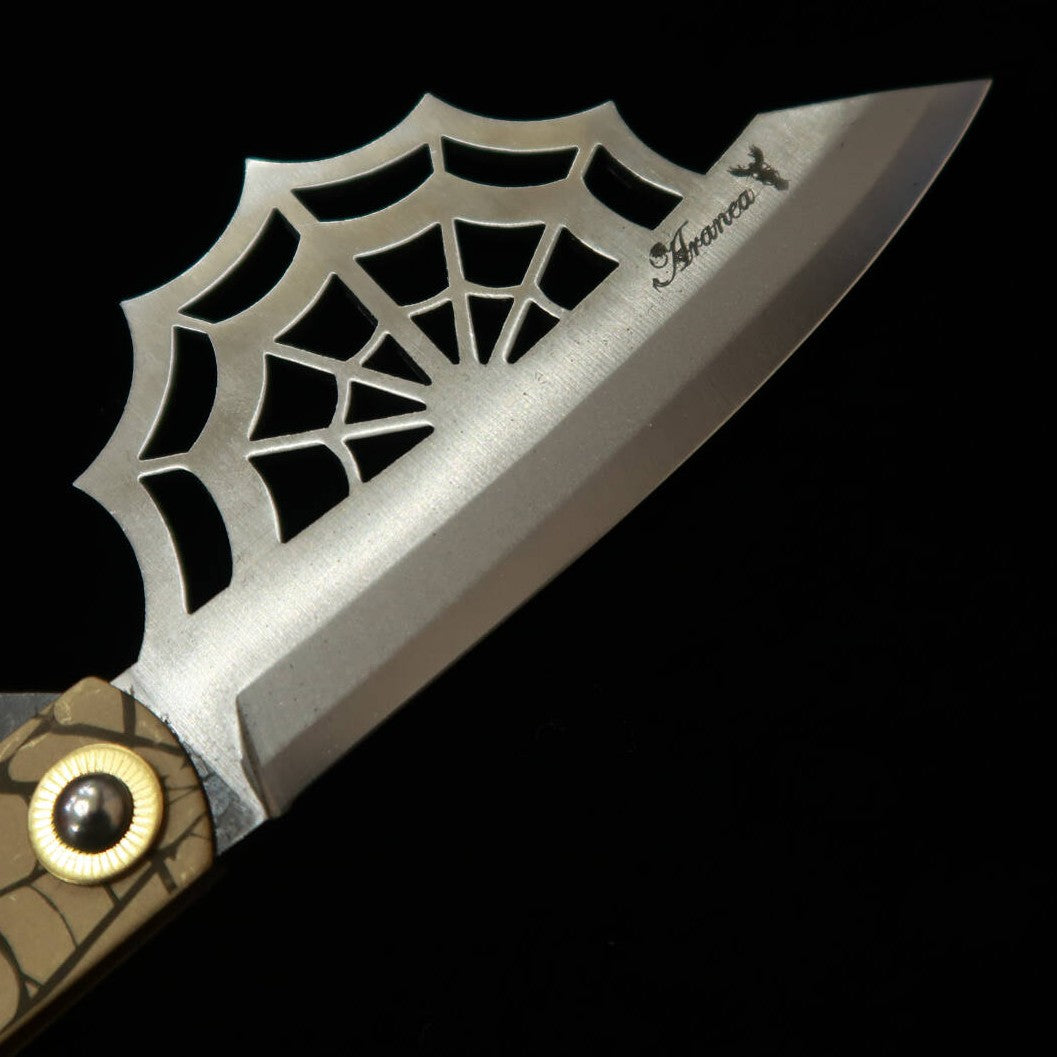 永尾かね駒製作所KANEKOMA 肥後守  Aranea 蜘蛛 青紙割込 （120mm）