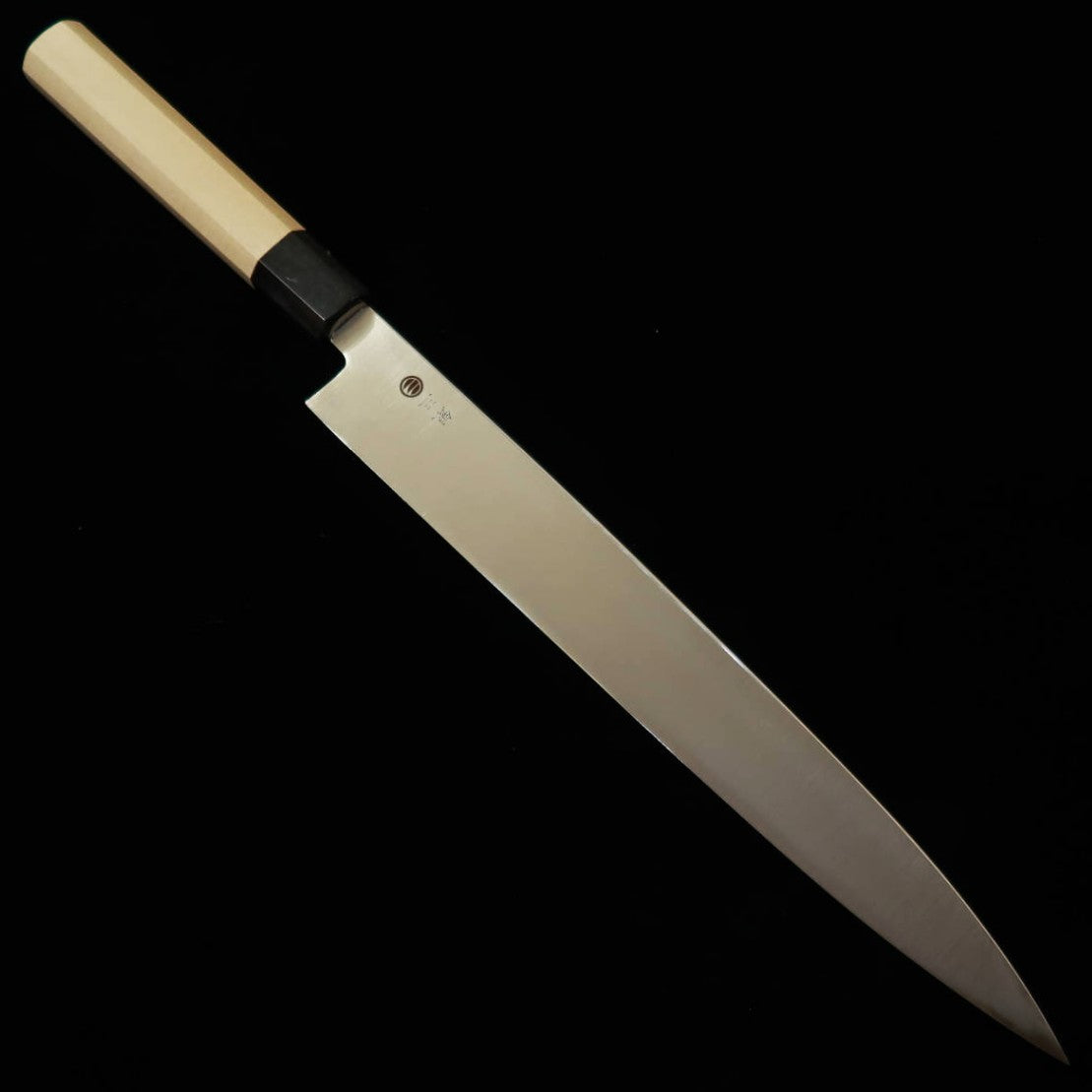 三浦MIURA 柳刃 銀紙三号 左利き用 霞 水牛朴八角柄 （210-300mm