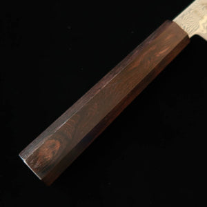 初心 HATSUKOKORO 切付牛刀 銀紙三号 ダマスカス 黒檀一体型柄 (210mm)