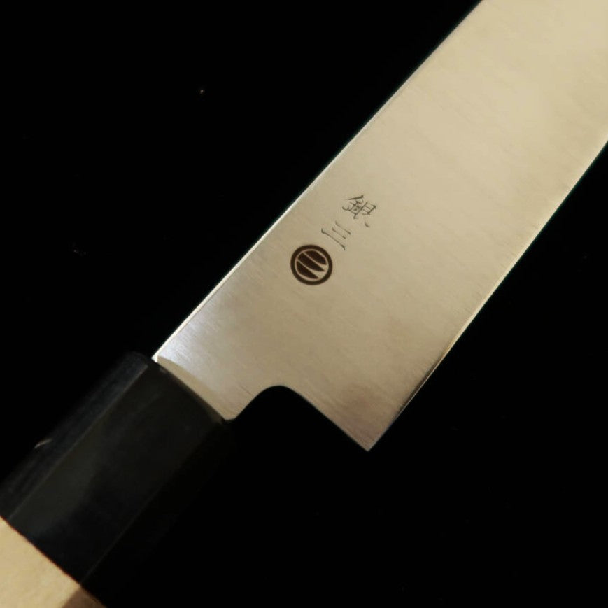 三浦MIURA 柳刃 銀紙三号 左利き用 霞 水牛朴八角柄 （210-300mm