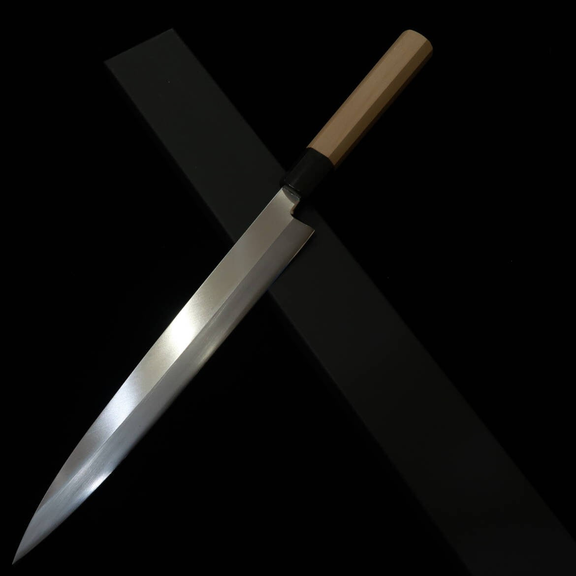 MIURA Yanagiba Gin-san n°3 pour gaucher, finition Kasumi, manche octogonal en corne de buffle et magnolia (210-270 mm)