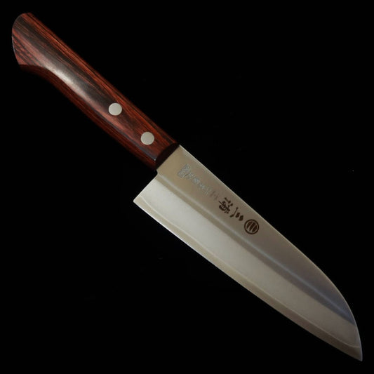 Miura MIURA Santoku pequeño VG1 DP Gold sin refuerzo mango de caoba (140mm)