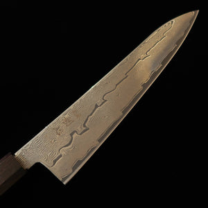 HATSUKOKORO gyuto Gingami #3 Damasco cabo integral de ébano (210 mm)