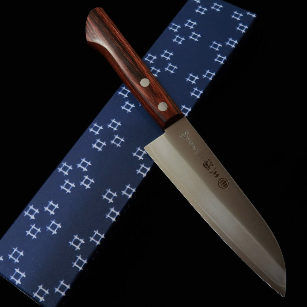 Miura MIURA Santoku Pequena VG1 DP Gold Sem Guarda Cabo de Mogno (140mm)