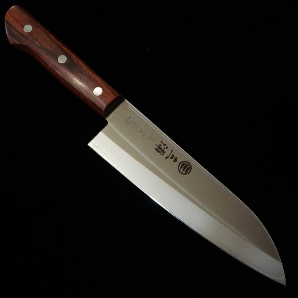 三浦MIURA 三徳 VG1 DPゴールド ツバなし マホガニー柄（170mm）