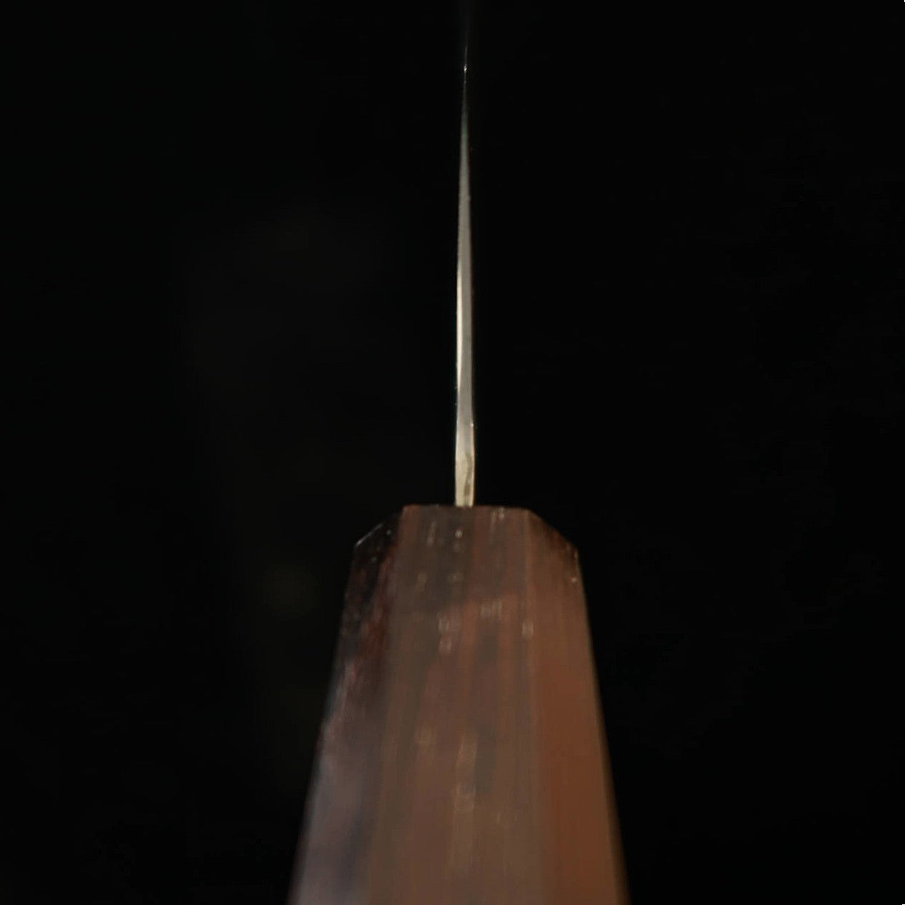 初心 HATSUKOKORO 牛刀 銀紙三号 ダマスカス 黒檀一体型柄 (210mm)