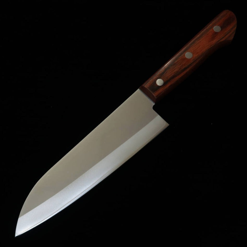 Miura Santoku VG1 DP Gold, No Tsuba, Mahogany Handle (170mm)