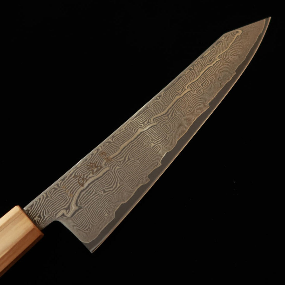 Hatsukokoro Kiritsuke Gyuto Gingami No.3 Damascus Olive Octagonal Handle (210mm)
