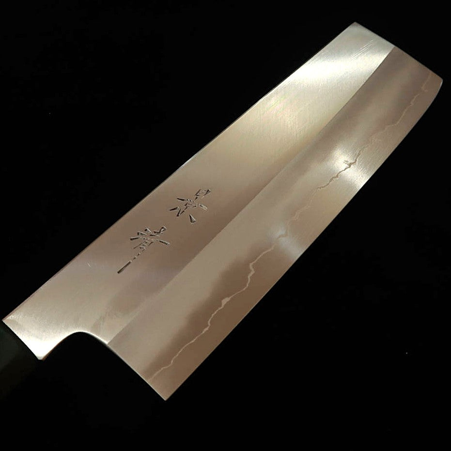 景清KAGEKIYO 菜切 銀紙三号 漆緑呂柄 (180mm)