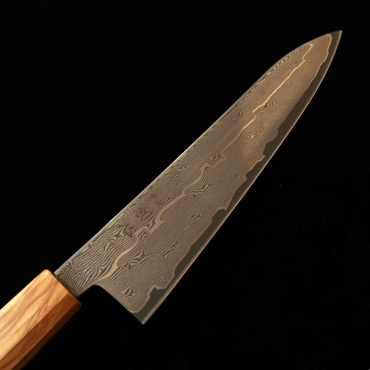 Hatsukokoro Gyuto Ginga 3 Damascus Olive Octagonal Handle (210mm)