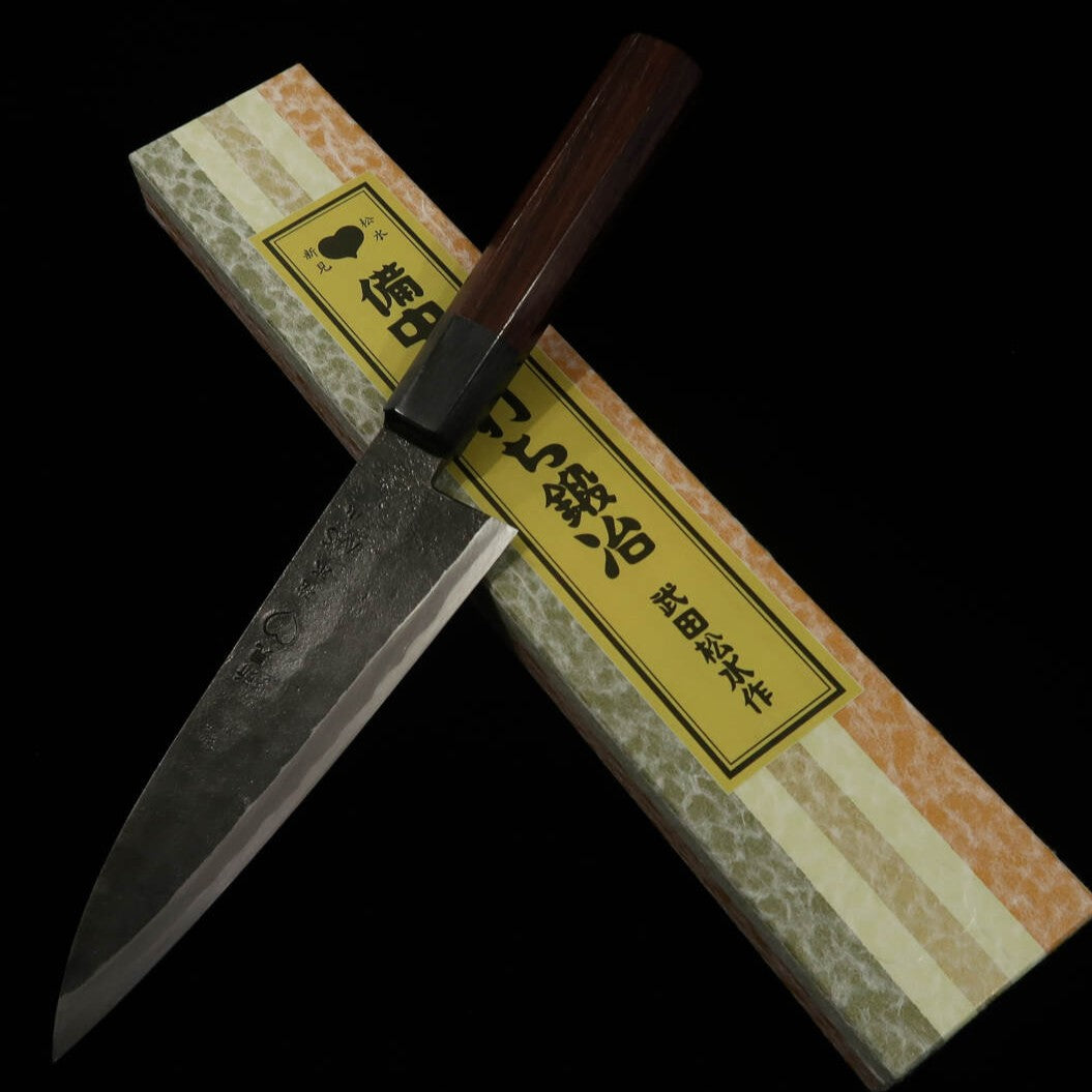 TAKEDA Facas - Forja manual Bitchu - Deba para filetar (pequena) - Aço Hitachi Aogami Super (140~160mm)