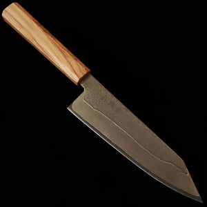 初心 HATSUKOKORO 切付三徳 銀紙三号 ダマスカス オリーブ八角柄 (170mm)