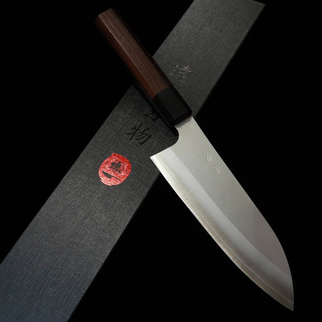 Daruma Hamono Santoku Gin-3 manche octogonal en bois de rose (165 mm)