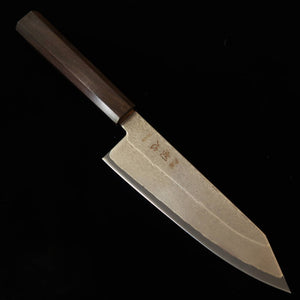 初心 HATSUKOKORO 切付三徳 銀紙三号 ダマスカス 黒檀一体型柄 (170mm)