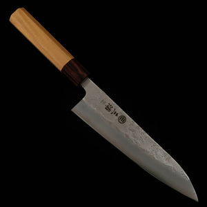 MIURA Miura Cuchillo de chef Gingami nº3 mango de olmo japonés octogonal con funda de madera (180 mm)