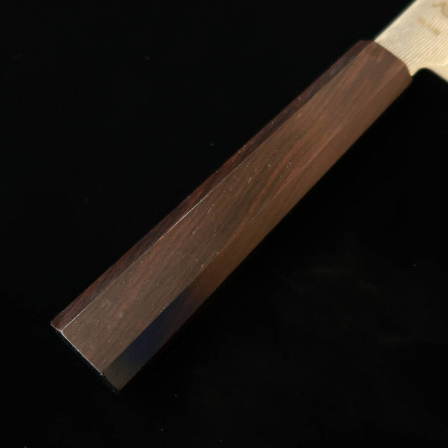 HATSUKOKORO couteau santoku kiritsuke Gin-san n°3 damas manche ébène monobloc (170 mm)