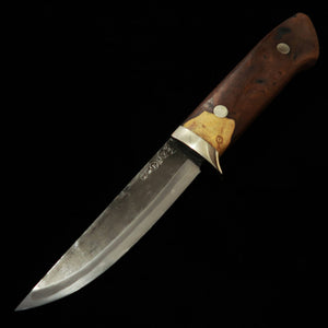 Takeda Cutlery TAKEDA Bitchu Handmade Blacksmith Masasaku Moriya Sheath Knife Ironwood A