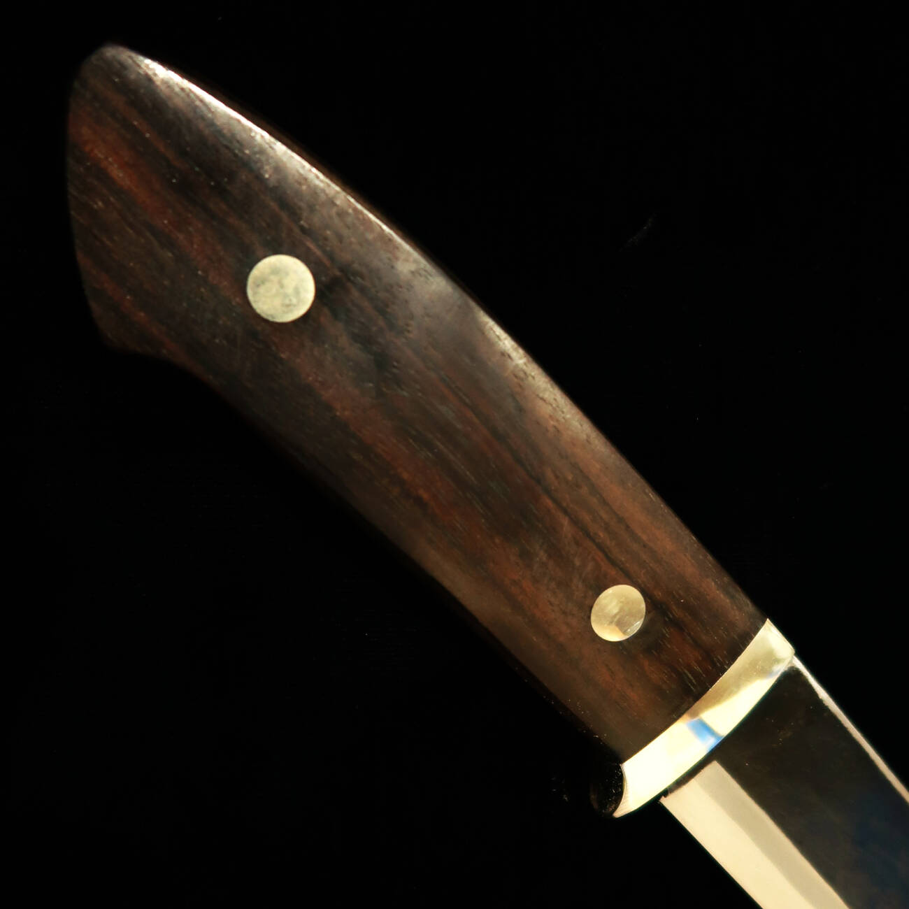 武田刃物TAKEDA　備中手打ち鍛冶 守屋正作 シースナイフ 縞黒檀