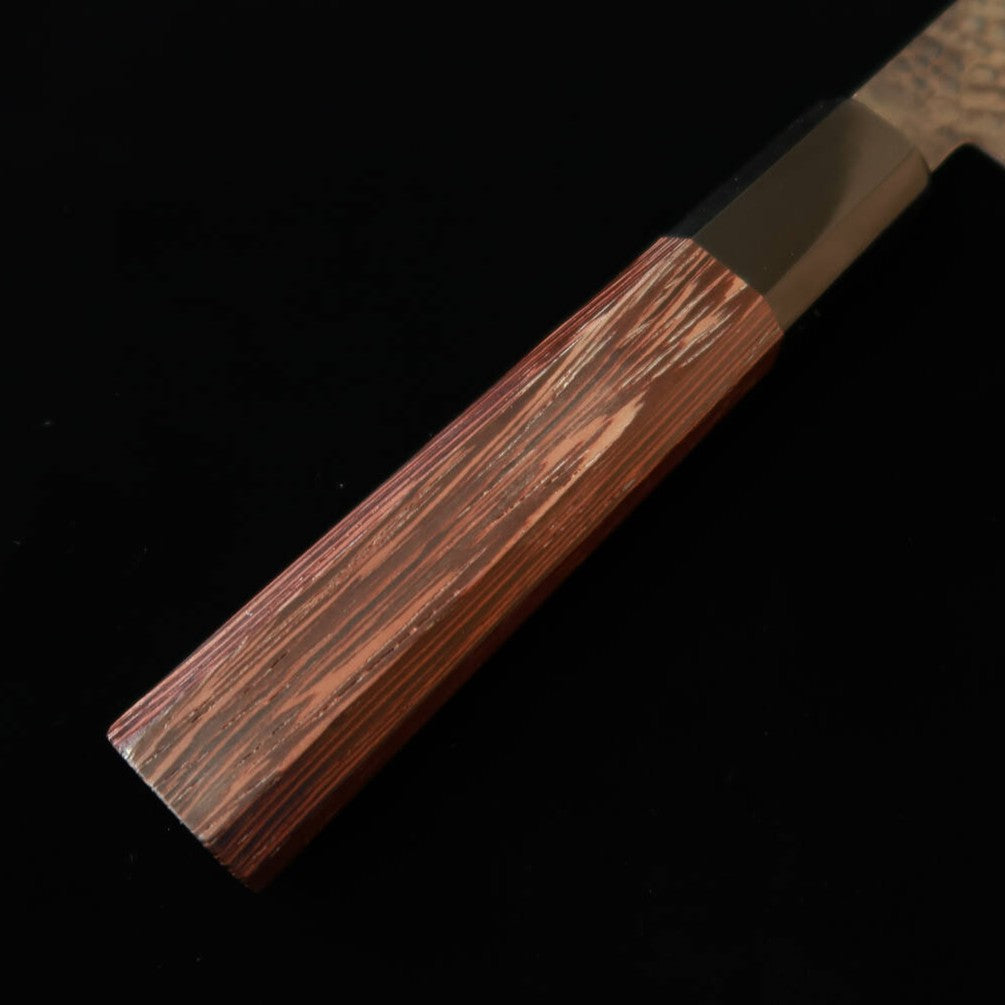 三浦 MIURA 牛刀 VG10 黒染 槌目ダマスカス ウェンジ八角柄（210mm
