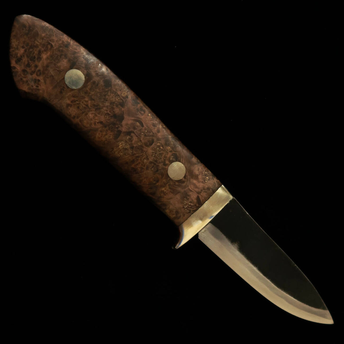 TAKEDA Cutlerie – Forgeron artisanal de Bitchū, œuvre de Masashi Moriya – Couteau fixe, Buckeye