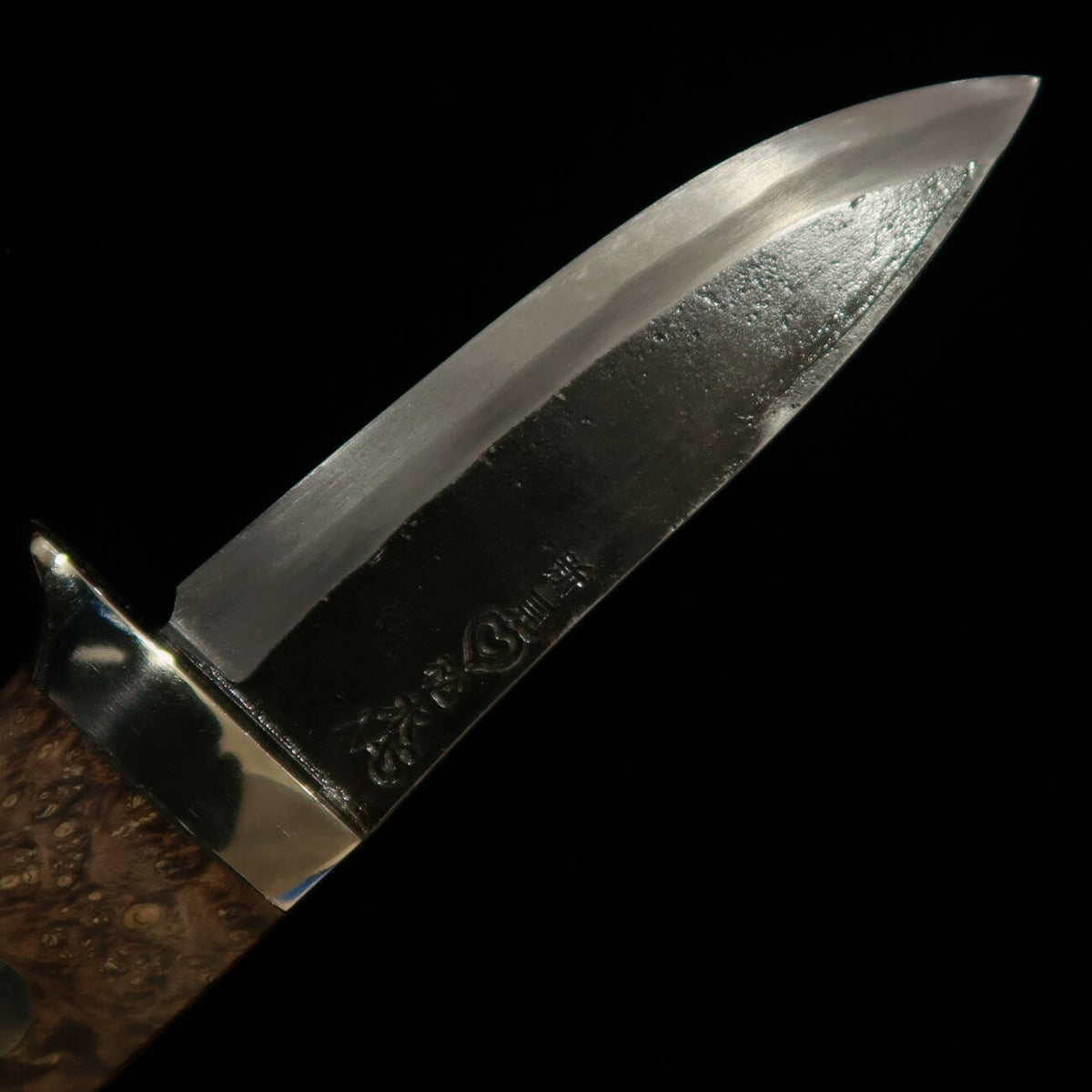 TAKEDA Cutlerie – Forgeron artisanal de Bitchū, œuvre de Masashi Moriya – Couteau fixe, Buckeye