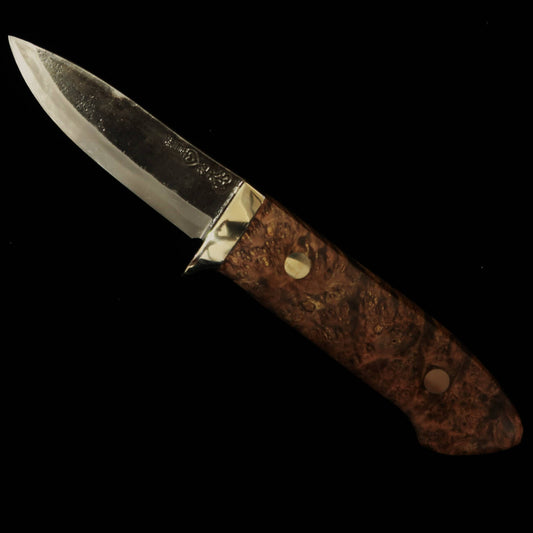 Takeda Cutelaria - Forja artesanal de Bitchu por Masamasa Moriya - Faca de bainha, Buckeye
